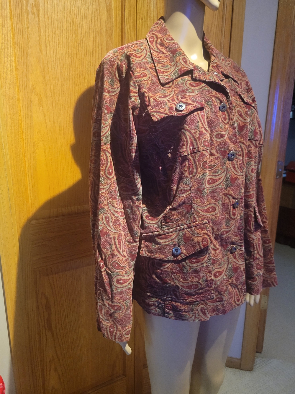 Christopher & Banks Paisley Button-Front Utility Jacket - Picture 4 of 8